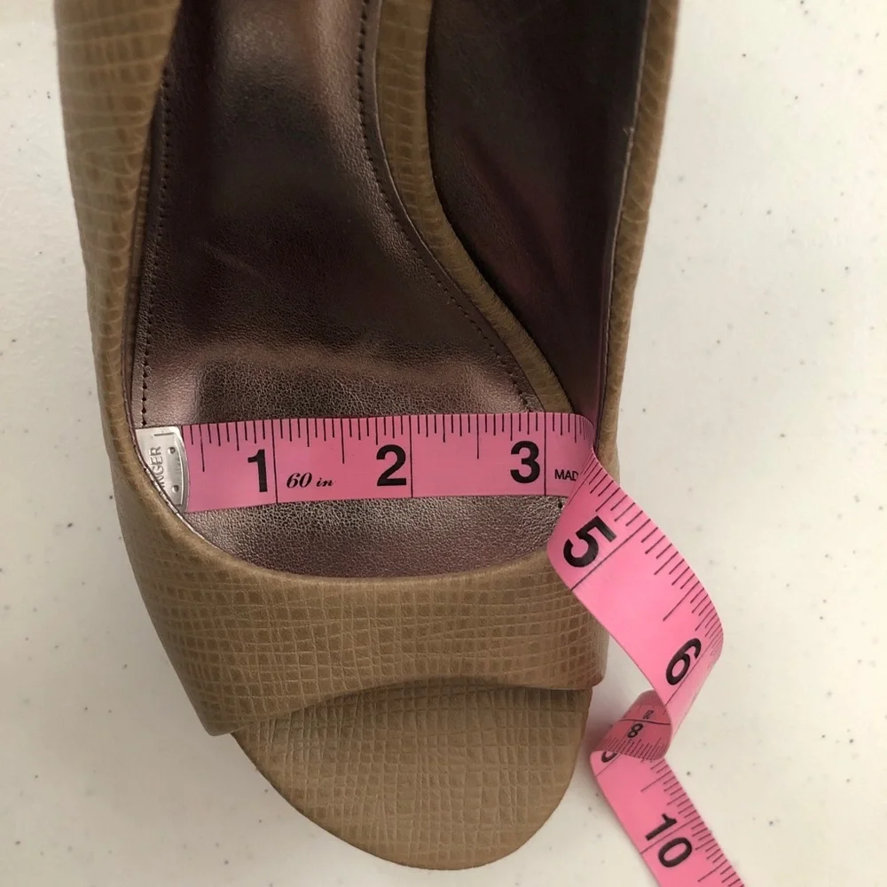 Calvin Klein Myra Peep Toe Slingback Platform Heel